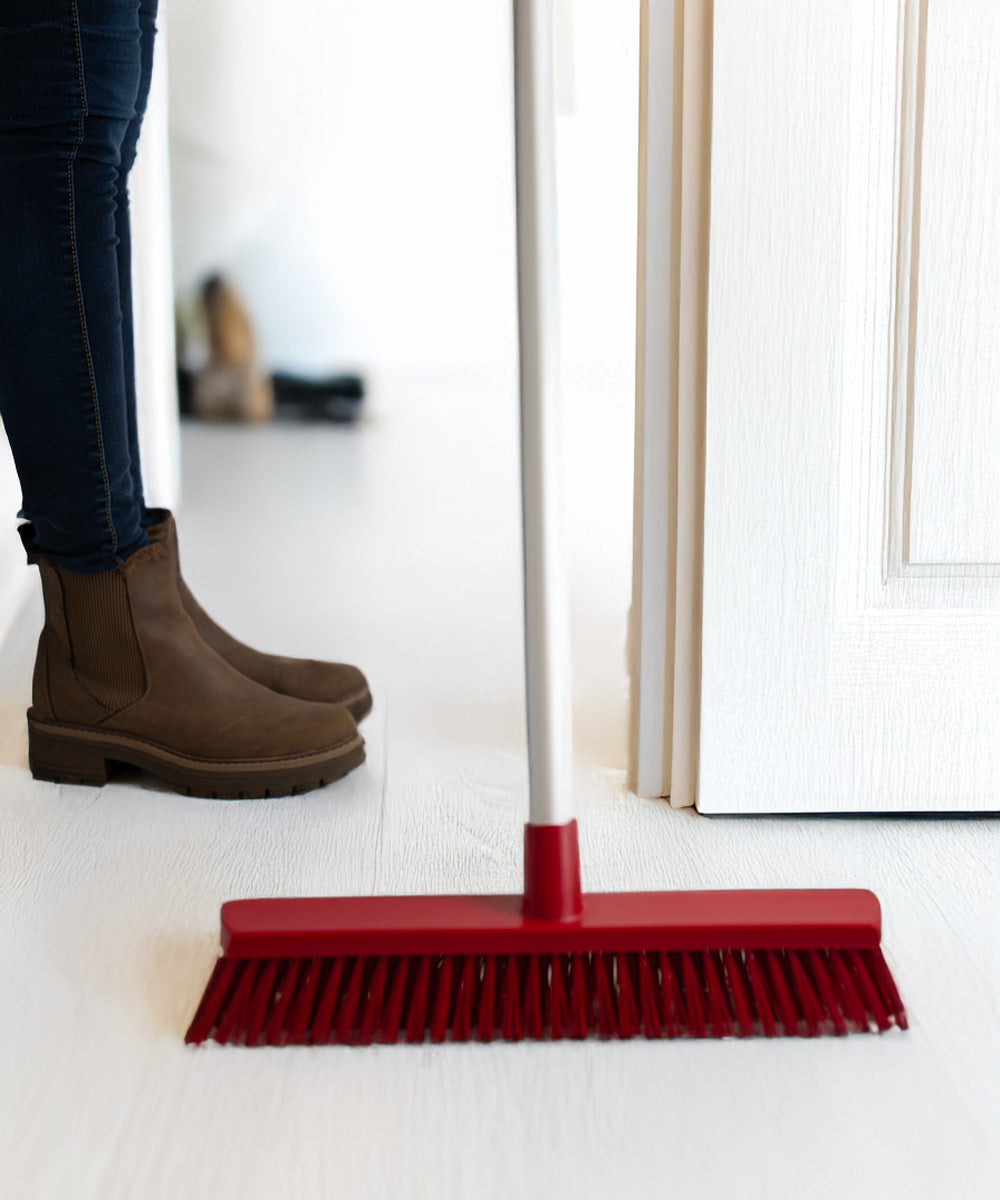 Everyday Wide Sweeping Broom 380mm - Red (Stiff)